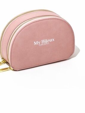 Blush Double-Zip Cosmetic Case